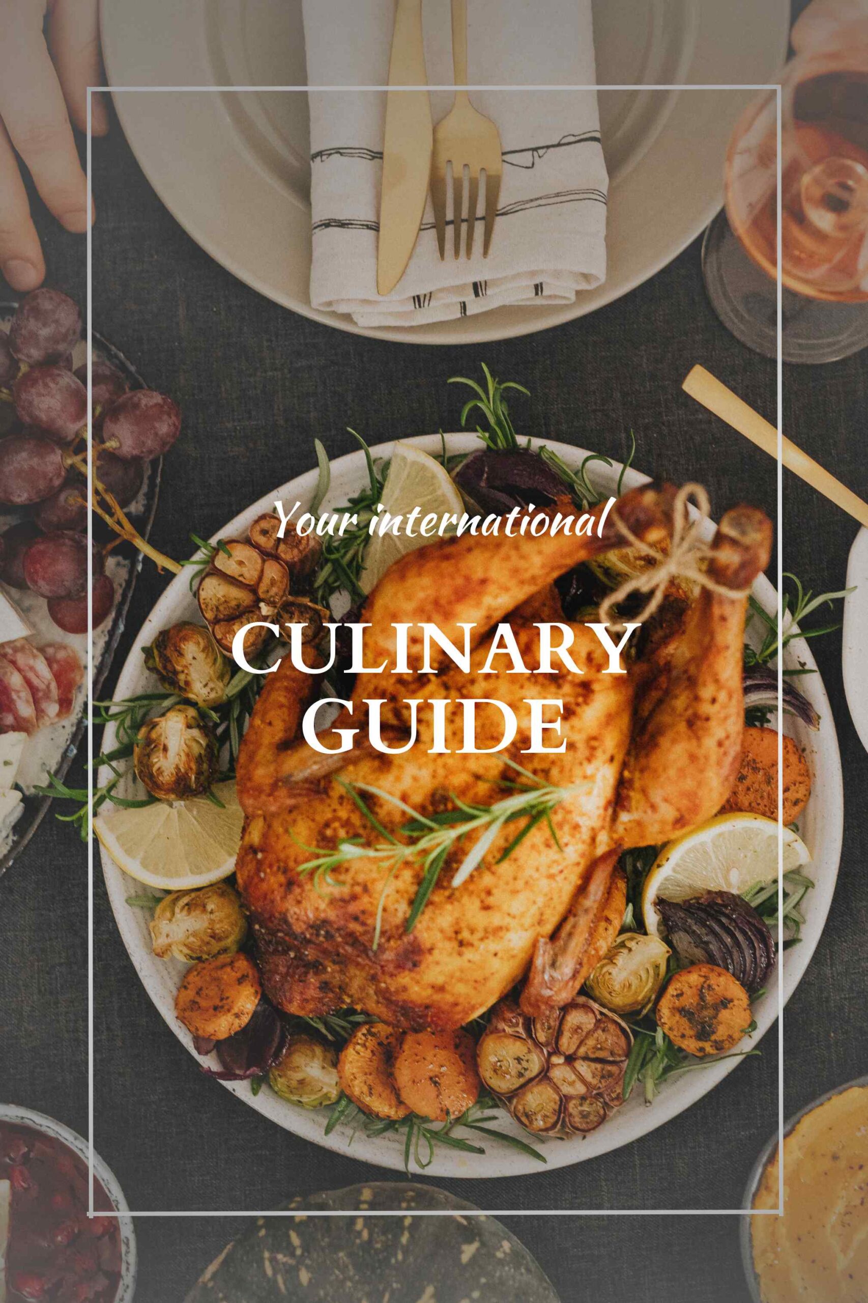 The introductory Image for international culinary guide.